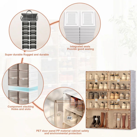 Smart Foldable Shoe Rack Shelf - 8 Layer