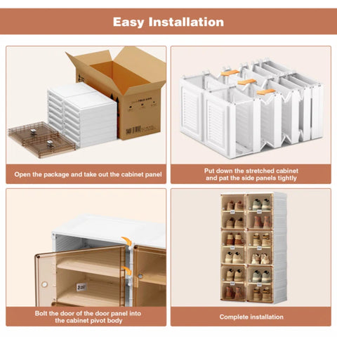 Smart Foldable Shoe Rack Shelf - 8 Layer