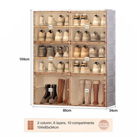 Smart Foldable Shoe Rack Shelf - 8 Layer